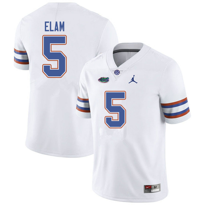 Jordan Brand Men #5 Kaiir Elam Florida Gators College Football Jerseys Sale-White